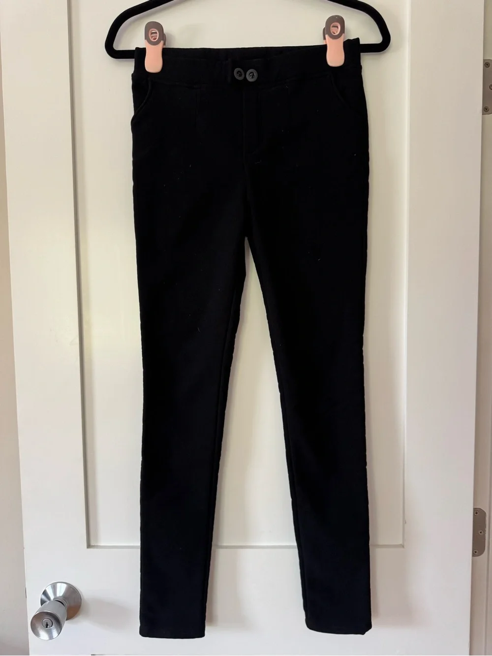 Super Warm Black Slim Stretch Pants